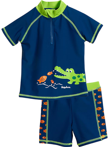 Playshoes 2-delige zwemoutfit "Krokodil" donkerblauw
