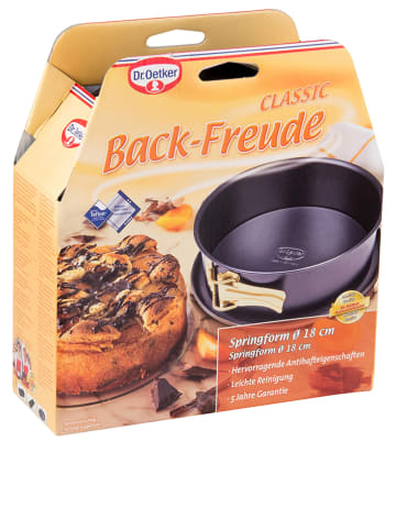 Dr. Oetker Tortownica "Back Freude Classic" w kolorze czarnym - Ø 18 cm