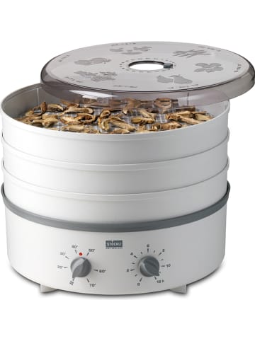 Stöckli Dörrgerät "Dörrex" mit Timer in Hellgrau - (H)27,5 x Ø 33,5 cm