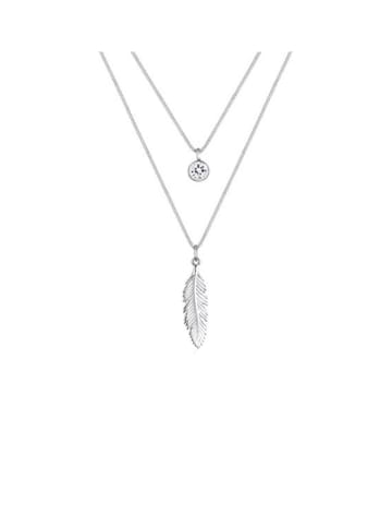 Elli Silber-Halskette mit Swarovski Kristall - (L)45 cm