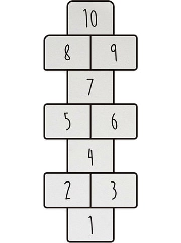 little nice things Spielmatte "Sambori" in Weiß/ Schwarz - (L)80 x (B)50 cm