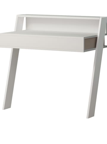 HanahHome Schreibtisch "Cowork" in Weiß - (B)94 x (H)91 x (T)50 cm