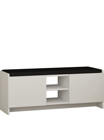 HanahHome Schoenenbank "Zulla" wit/zwart - (B)110 x (H)40 x (D)37 cm