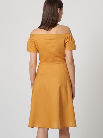 William de Faye Linnen jurk geel