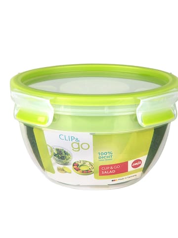 Emsa Pojemnik "Clip & Go" w kolorze zielonym na sałatkę - 1 l