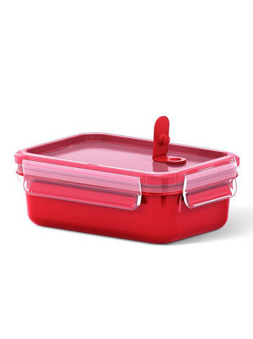 Emsa Pojemnik "Clip & Micro" w kolorze czerwonym do kuchenki mikrofalowej - 550 ml
