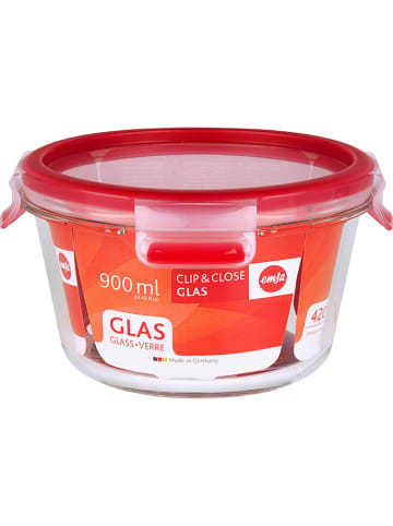 Emsa Frischhaltedose "Clip & Close" in Rot - 900 ml