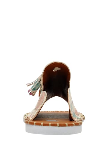 Dogo Klapki "Up" w kolorze beżowym ze wzorem