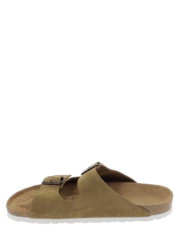 Sunbay Leder-Pantoletten in Beige