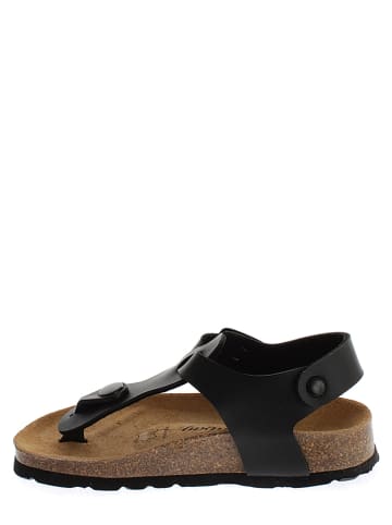 Sunbay Teenslippers "Hibiscus" zwart