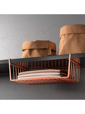 metaltex Koszyk "Tomado" w kolorze miedzianym do szafki - 40 x 14 x 26 cm
