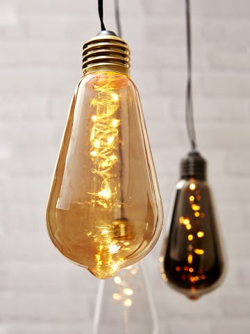 STAR Trading Dekoracyjna zawieszka LED "Glow" w kolorze pomarańczowym - wys. 13 x Ø 6 cm