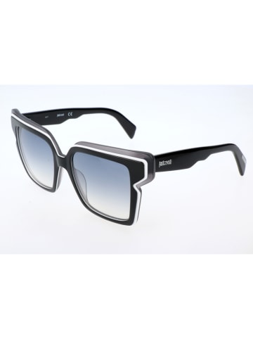Just Cavalli Damskie okulary przeciwsłoneczne w kolorze czarno-błękitnym