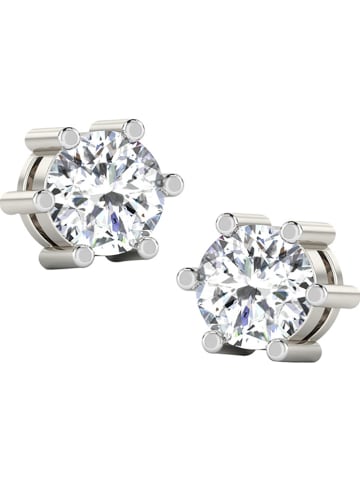 Diamant Vendôme Witgouden oorstekers met diamanten