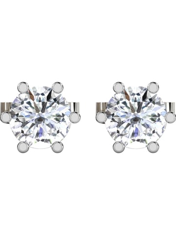 Diamant Vendôme Witgouden oorstekers met diamanten
