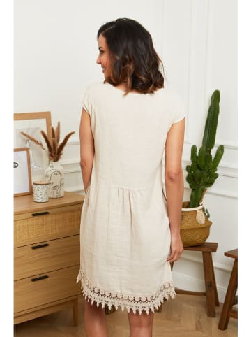 Le Monde du Lin Leinen-Kleid in Beige