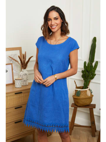 Le Monde du Lin Leinen-Kleid in Blau