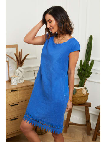 Le Monde du Lin Leinen-Kleid in Blau