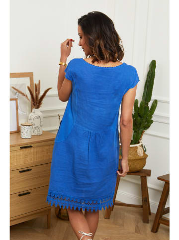 Le Monde du Lin Leinen-Kleid in Blau