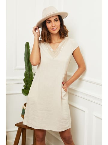 Le Monde du Lin Leinen-Kleid in Beige