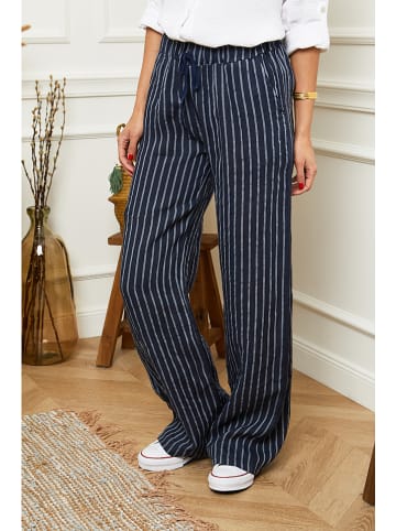 Le Monde du Lin Leinen-Hose in Dunkelblau