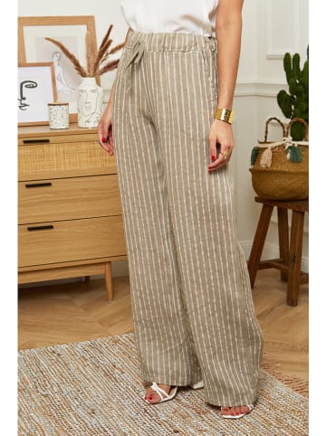 Le Monde du Lin Leinen-Hose in Taupe