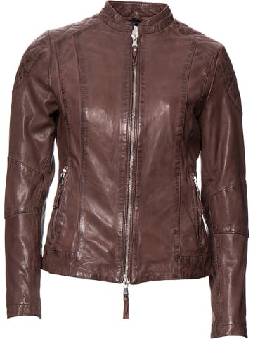 7eleven Lederjacke "Rita" in Dunkelbraun