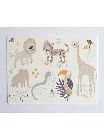 little nice things Bureaumat "Africa" beige/meerkleurig - (L)55 x (B)35 cm