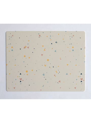 The Wild Hug Bureaumat "Tiny Geometry" beige/meerkleurig - (L)55 x (B)35 cm
