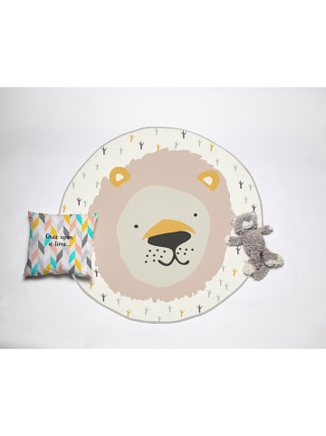 The Wild Hug Teppich "Lion" in Beige/ Gelb - Ø 120 cm