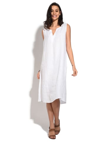 Le Jardin du Lin Leinen-Kleid in Weiß