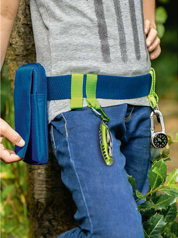 moses. Outdoor-Gürtel "Expedition Natur" in Grün/ Blau - (L)80 cm