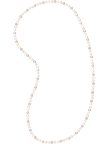 Mitzuko Parelketting wit/paars/abrikooskleurig - (L)80 cm