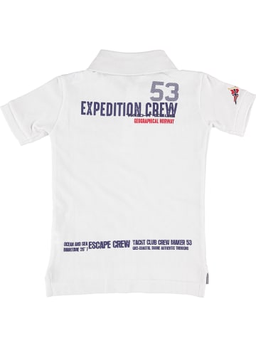 Geographical Norway Koszulka polo "Kadre" w kolorze białym