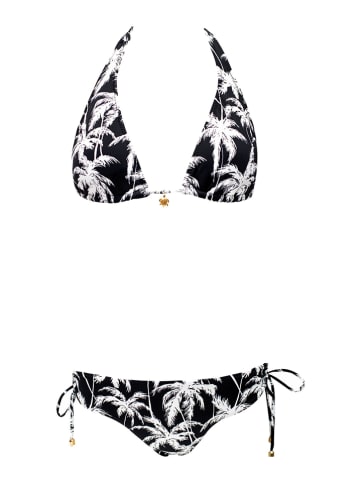 PHAX swimwear Bikini-Hose "Palm Beach" in Schwarz/Weiß