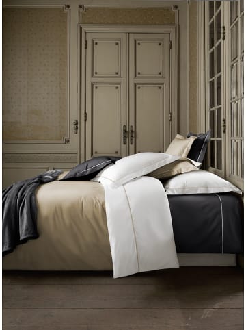 De Witte Lietaer Perkal beddengoedset "Bumblebee" wit/taupe
