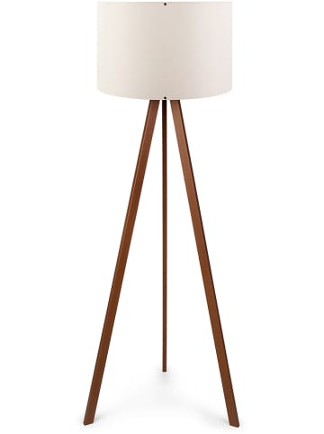 ABERTO DESIGN Lampa stojąca "Ayd" w kolorze brązowo-kremowym - wys. 140 x Ø 38 cm
