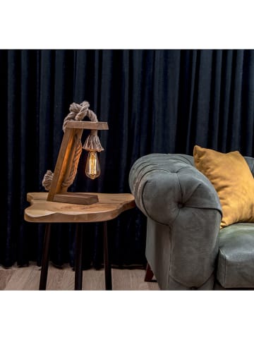 ABERTO DESIGN Lampa stołowa w kolorze jasnobrązowym - 20 x 35 x 10 cm