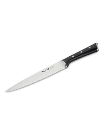 Tefal Fleisch- und Schinkenmesser "Ice Force" in Silber/ Schwarz - (L)20 cm