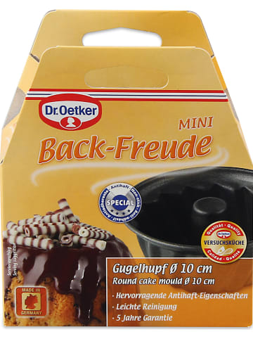 Dr. Oetker Mini-Gugelhupfform "Back Freude" in Schwarz - Ø 10 cm