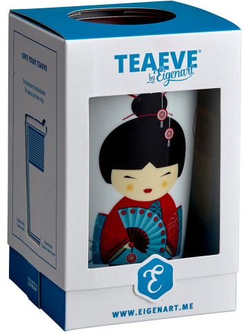 Eigenart Teetasse "Teaeve - Little Geisha" in Weiß/ Rot/ Hellblau - 350 ml
