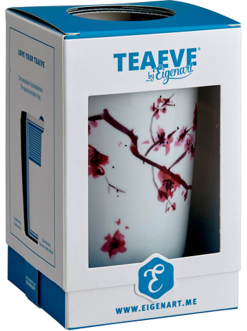 Eigenart Theekop "Teaeve - Cherry Blossom" wit/roze - 350 ml