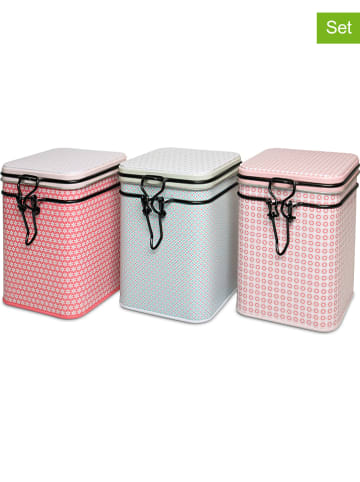 Eigenart 3-delige set: theedozen "Bella" roze/turquoise/lichtroze - 150 g