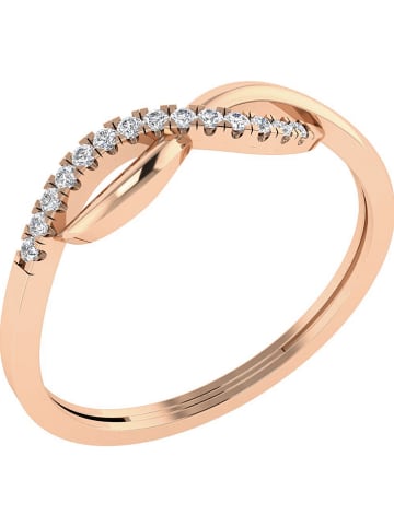 Vittoria Jewels Różowozłoty pierścionek z diamentami