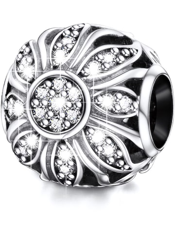 MAISON D'ARGENT Srebrny koralik "Flower" z cyrkoniami