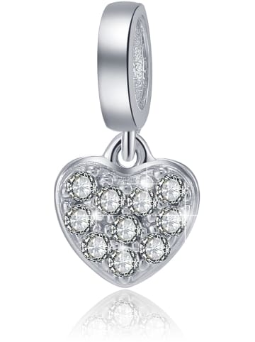 MAISON D'ARGENT Silber-Anhänger "Crystal Heart" mit Edelsteinen