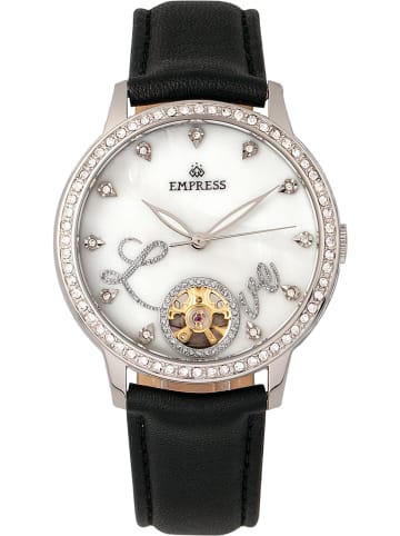 Empress Zegarek automatyczny "Quinn" w kolorze srebrno-czarno-białym