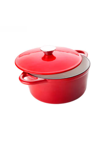 Utilinox 2-delige set: pan met deksel rood - Ø 24 cm