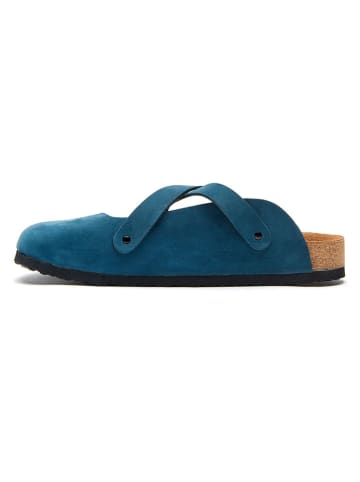Comfortfusse  Leren slippers donkerblauw