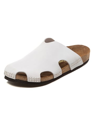 Comfortfusse Leren clogs "Trudi" wit